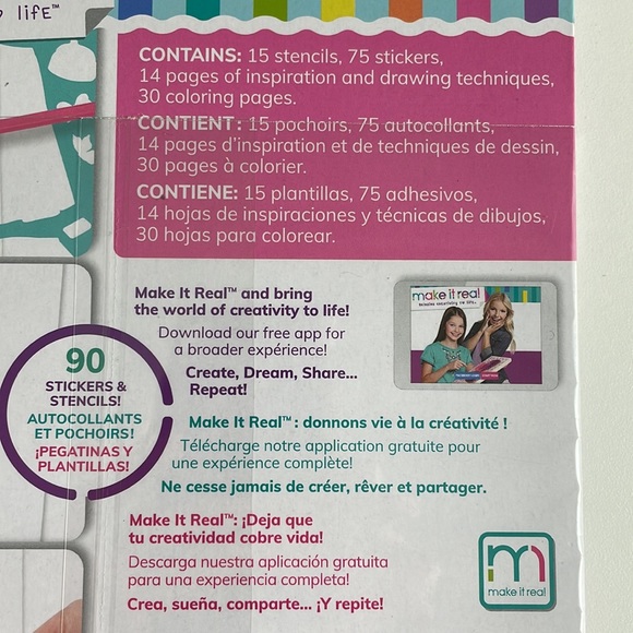 Make It Real Kids Fashion Designer Art Activity Drawing Sticker Book - 6+ - Picture 4 of 5